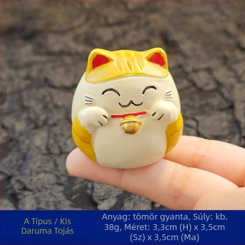 Shiyinzhai Maneki-neko asztali dísz, gyanta, cartoon stílus