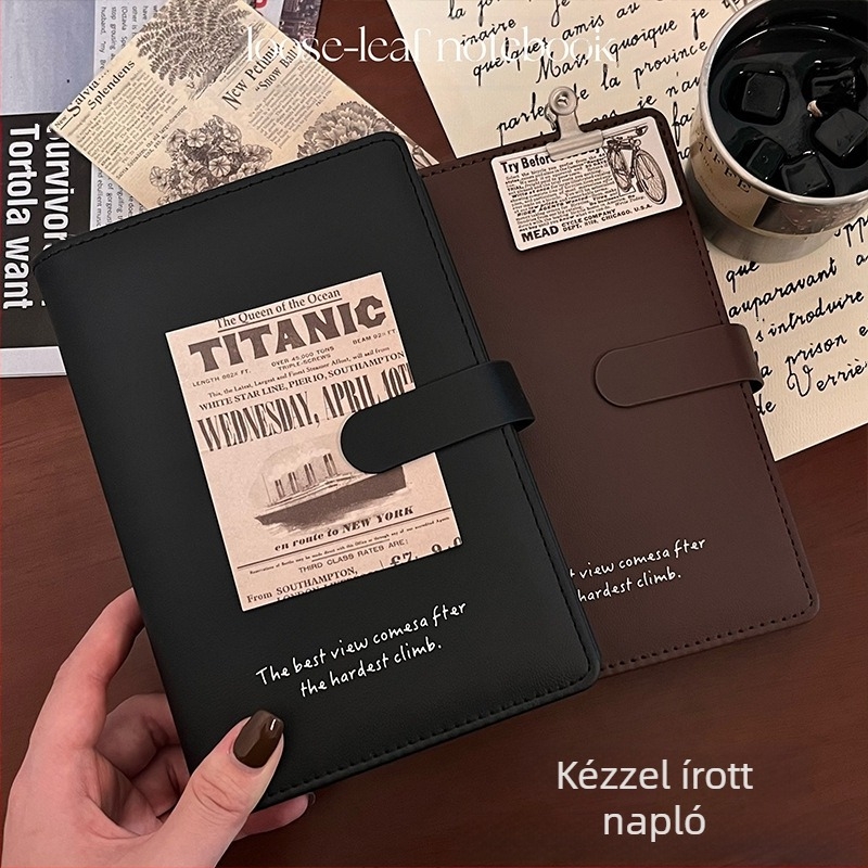 Hong Kong Letter notesz kivehető lapokkal, mágneses zárás, Dowling papír, 90 lap