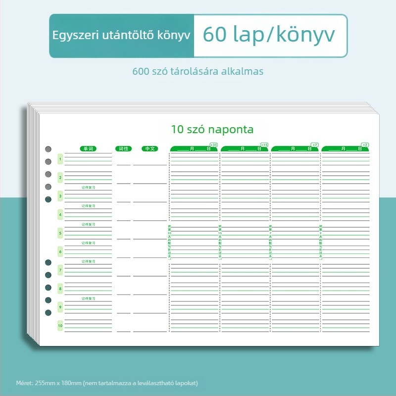 Yitong füzet, PVC borító, szabadlapos kötés, 70 g/m² fa cellulóz papír, 100–200 oldal, kreatív stílus