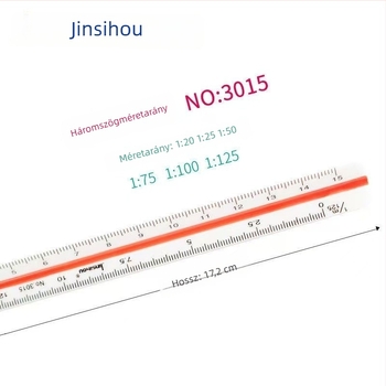 Golden Monkey háromszögletű vonalzó, műanyag, hat skálával