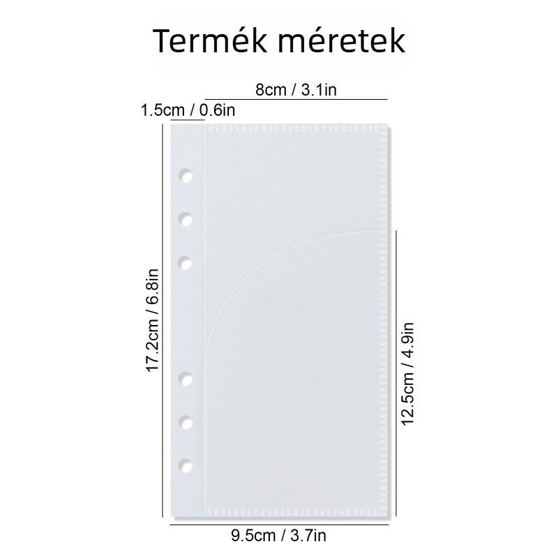 6 lyukas köthető naptárhoz való kiegészítő – leszerelhető planer refill, PP oldalak, 5 lap, testre szabható, Nordic márka
