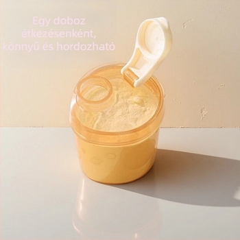 Baba tejpor doboz - hordozható zárt üveg, élelmiszer-minőségű, kis kapacitás, Golden boy baby, 0-3 éveseknek