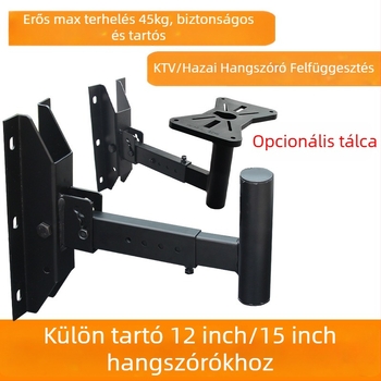 Fali hangsugárzó polc teleszkópos tartóval projektorhoz – professzionális audió KTV