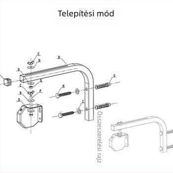 L alakú falra szerelhető projektor-képernyő tartó nylon konzollal, teherbíró
