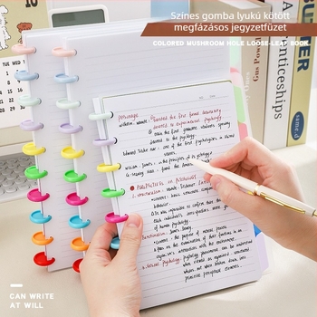 SENMU MGKA6080 Notesz mushroom-button kötés, 80 oldal, dupla offset papír