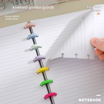 SENMU MGKA6080 Notesz mushroom-button kötés, 80 oldal, dupla offset papír