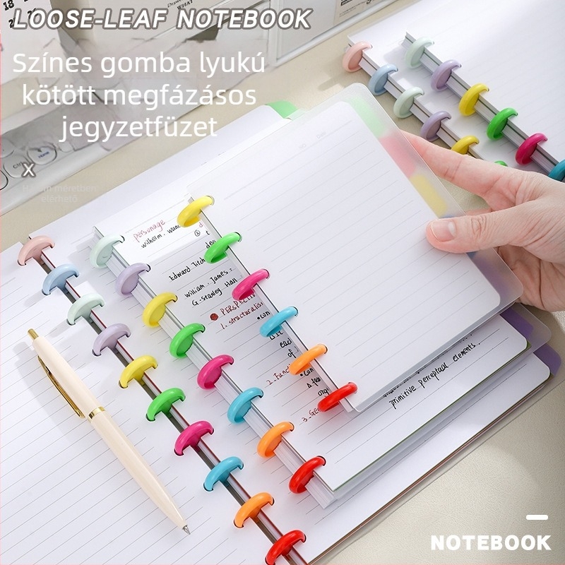 SENMU MGKA6080 Notesz mushroom-button kötés, 80 oldal, dupla offset papír
