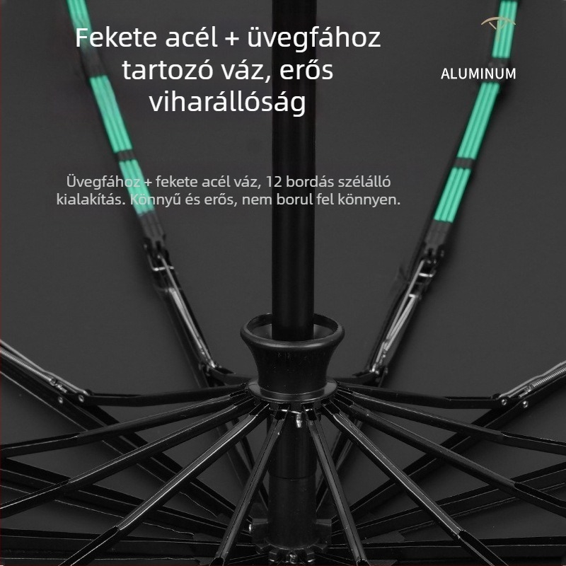 Rain Grace teljesen automata esernyő, három részes, 12 kar, acél váz, UV-védelem UPF 50+