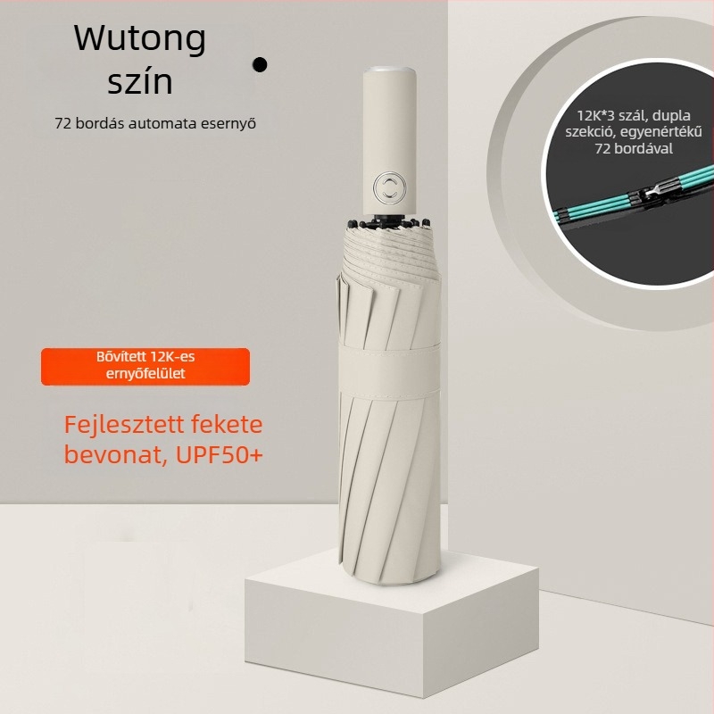 Rain Grace teljesen automata esernyő, három részes, 12 kar, acél váz, UV-védelem UPF 50+