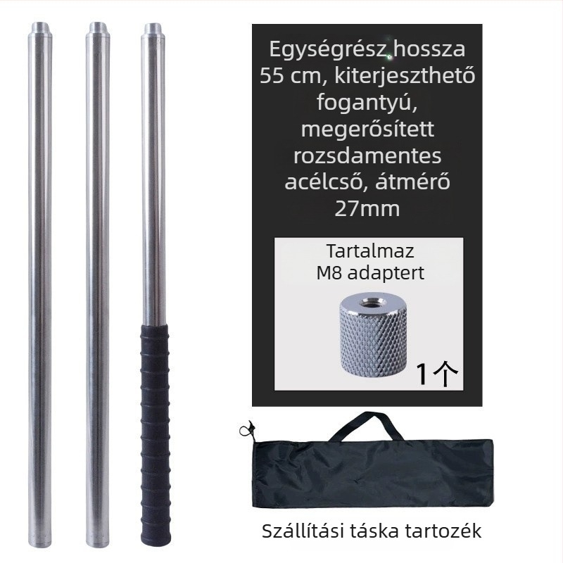 Fém Forgó típusú nagy hálózati rúd, magasan történő gyümölcsszedéshez; anyag: fém; súly 225–313 g konfigurációtól függően; részek szabadon kombinálhatók; nem bővíthető