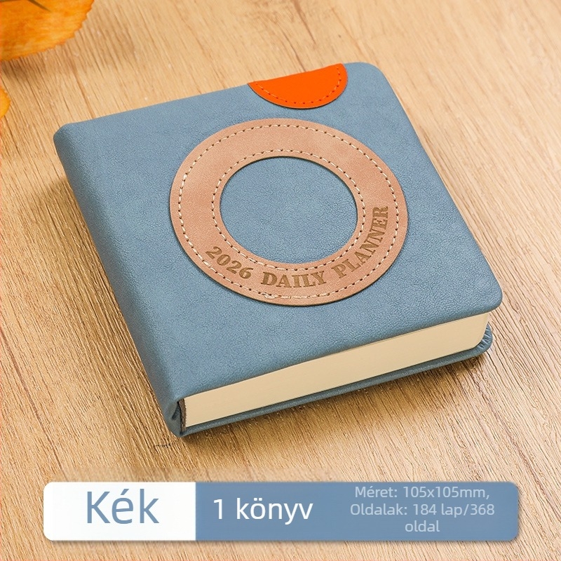 2026-os Planner: 365 napos napi tervező, mini naptár, hordozható üzleti jegyzetfüzet, Dowling papír, 75 g