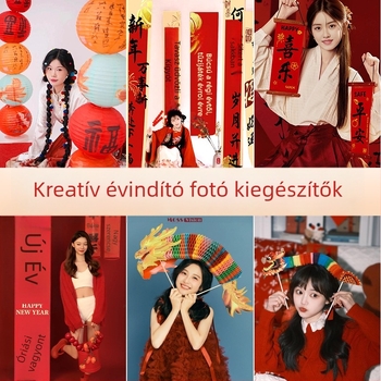 Tavaszi fesztivál fotóháttér – A ló éve téma, helyszíni dekorációs rekvizit