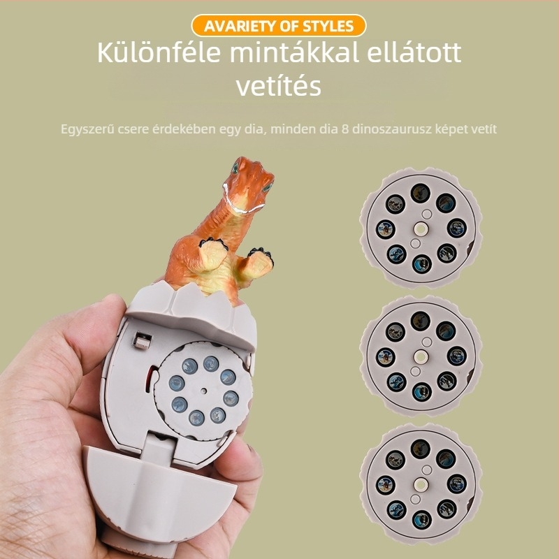 LED-projektor és elemlámpa gyerekeknek alvós mesélős funkcióval; oktató interaktív eszköz 0–3 éveseknek; műanyag kivitel.