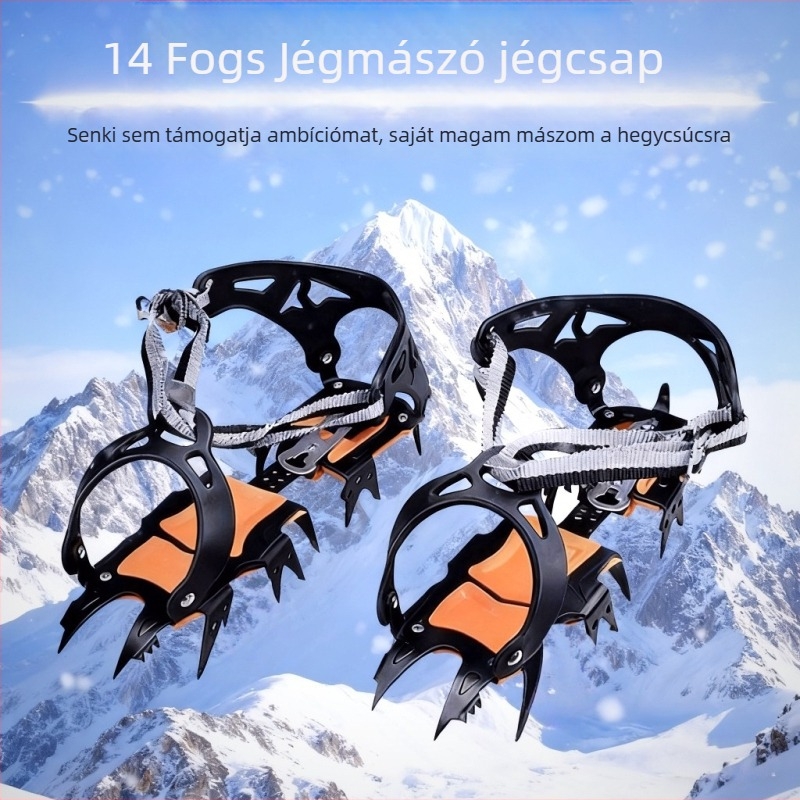 Oems csúszásmentes cipőkrampók, PE anyag, 20 darabos csomagolás, kültéri hegymászás és jégmászásra