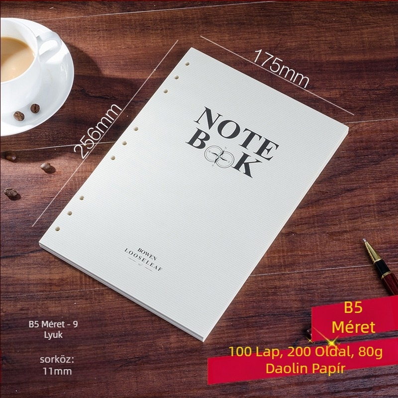 Bowposts utántöltő mag noteszhez, 100 lap, Forest papír 80 g, logó nélkül
