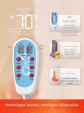 USB-s fűtőtalpú papucs – férfi otthoni papucs, felső része valódi bőr, Xiang Nuanyi