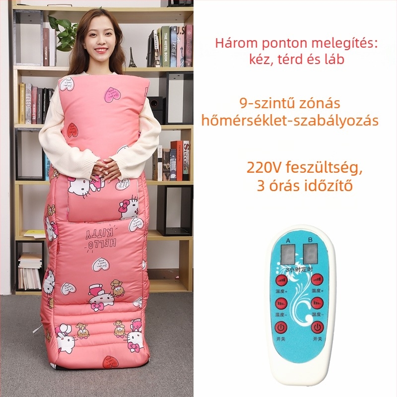 USB-s fűtőtalpú papucs – férfi otthoni papucs, felső része valódi bőr, Xiang Nuanyi