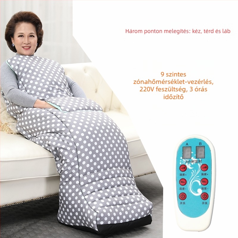 USB-s fűtőtalpú papucs – férfi otthoni papucs, felső része valódi bőr, Xiang Nuanyi