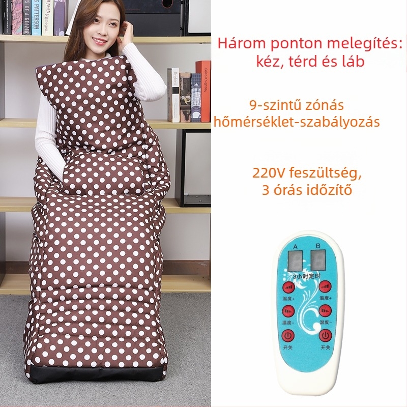 USB-s fűtőtalpú papucs – férfi otthoni papucs, felső része valódi bőr, Xiang Nuanyi