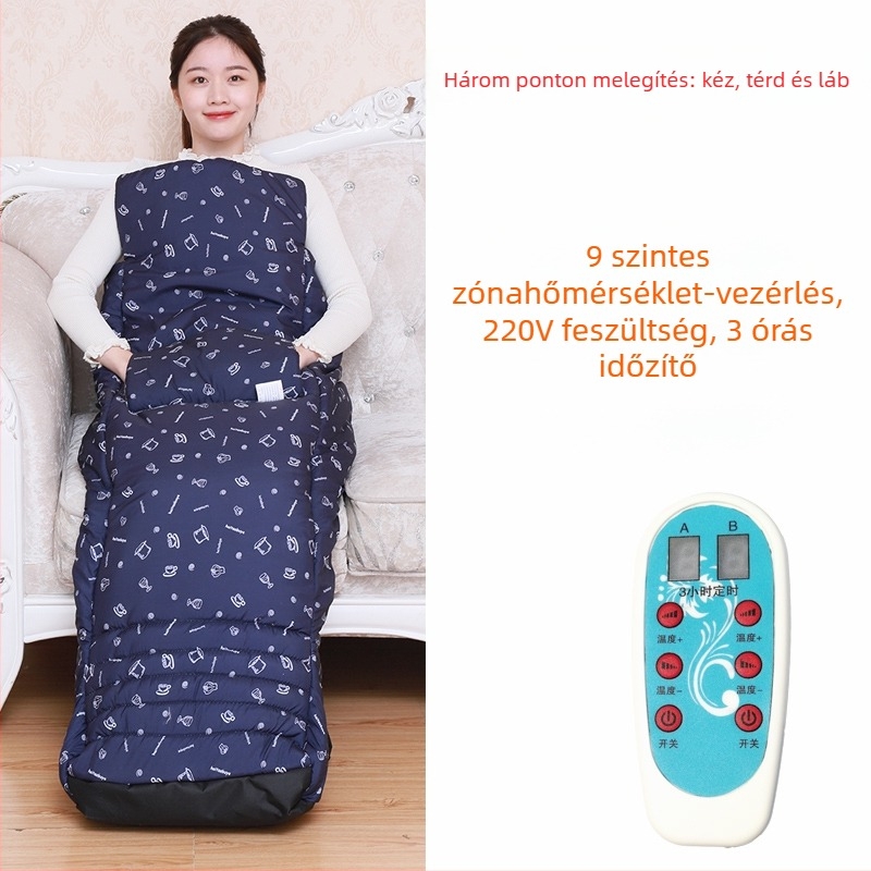 USB-s fűtőtalpú papucs – férfi otthoni papucs, felső része valódi bőr, Xiang Nuanyi