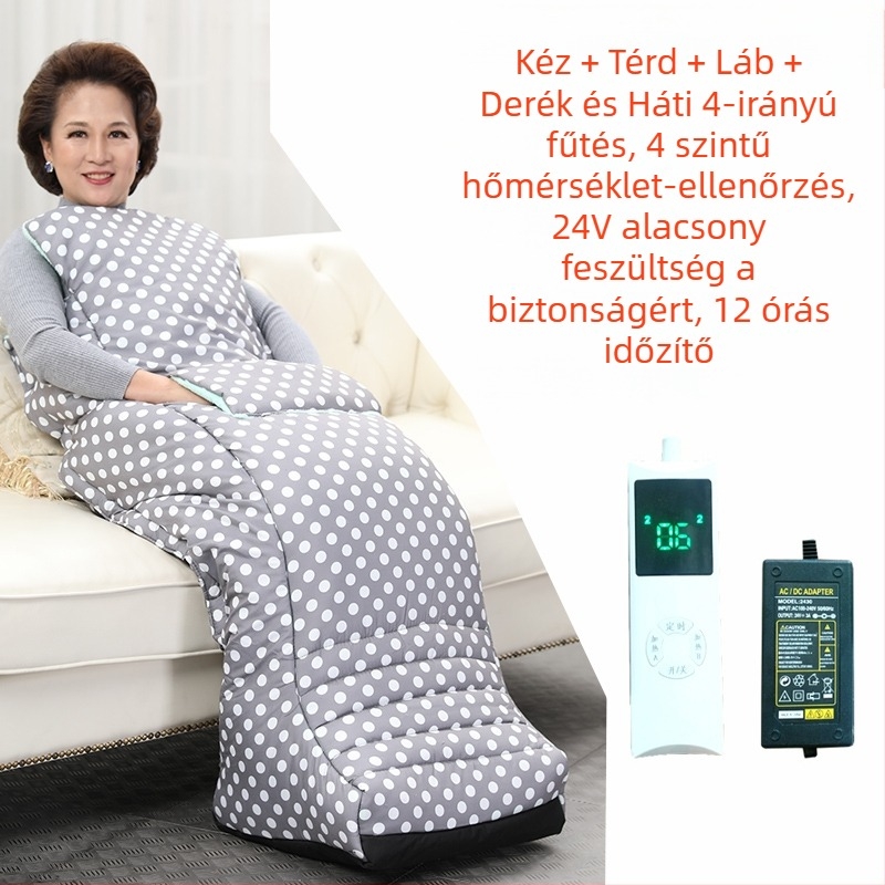 USB-s fűtőtalpú papucs – férfi otthoni papucs, felső része valódi bőr, Xiang Nuanyi