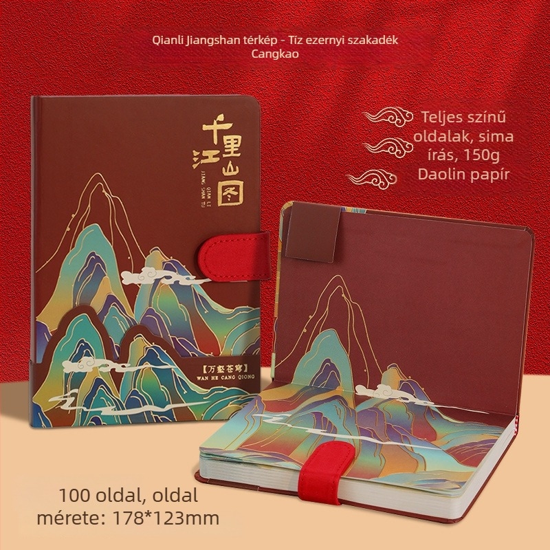 Dowling papírral notesz, 80 g/m², 300-400 oldal, ragasztott kötés