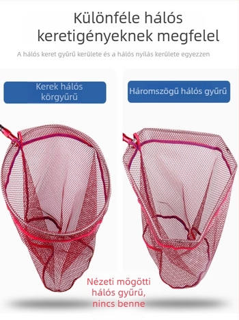 Ragasztóbevonatú nejlon halászháló – anti-akadás, gyűrű nélküli, nagy fogású