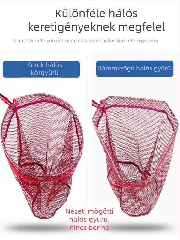 Ragasztóbevonatú nejlon halászháló – anti-akadás, gyűrű nélküli, nagy fogású