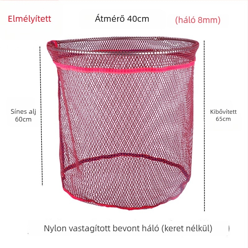 Ragasztóbevonatú nejlon halászháló – anti-akadás, gyűrű nélküli, nagy fogású