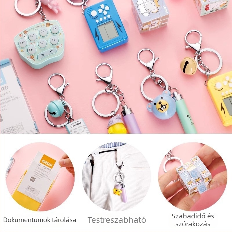 Mini vetítéses zseblámpa kulcstartóval – alumíniumötvözet test, interaktív vetítés játék szülő-gyermek interakcióhoz