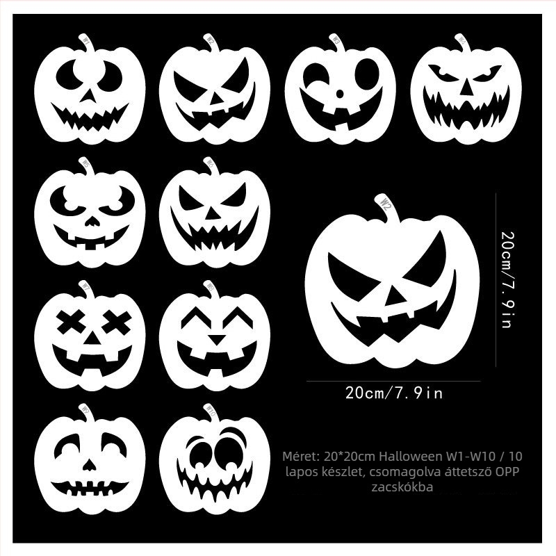 Halloween tök arcát festő sablon — műanyag stencil, üreges dizájn, testreszabható, Goshan painting