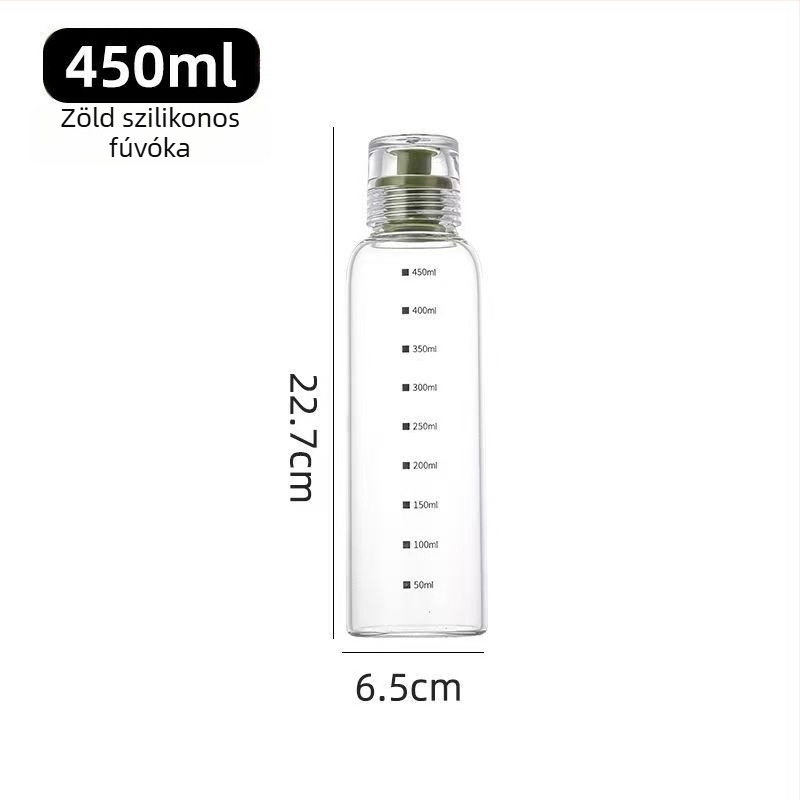 Olaj- és ecetflakon, magas hőállóságú boroszilikát üveg, szivárgásmentes, modern minimál stílus, japán dizájn
