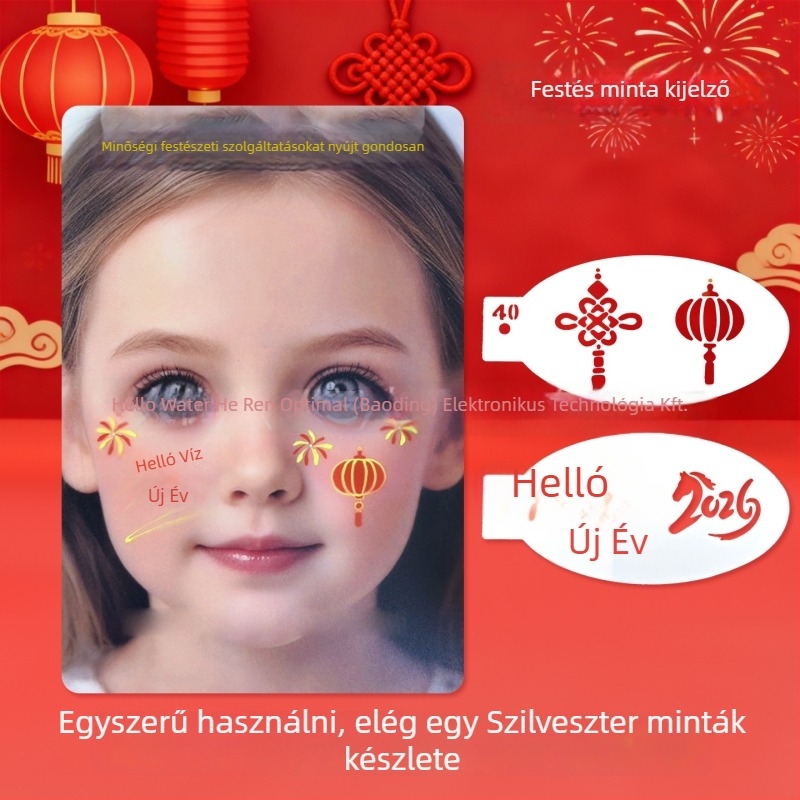 Gyermek arcmaszk sablon tábla – Ló év téma, DIY rajzeszköz, akril, ABC TZ001, licencelt saját márka, határokon átívelő exportforrás