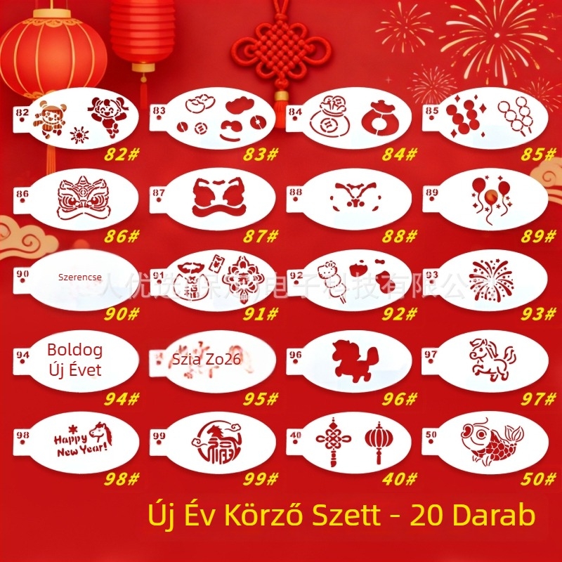 Gyermek arcmaszk sablon tábla – Ló év téma, DIY rajzeszköz, akril, ABC TZ001, licencelt saját márka, határokon átívelő exportforrás