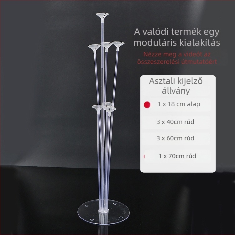 Mengxiang asztali lebegő lufi kijelző állvány, műanyag, lebegő típusú ballon, kör alakú