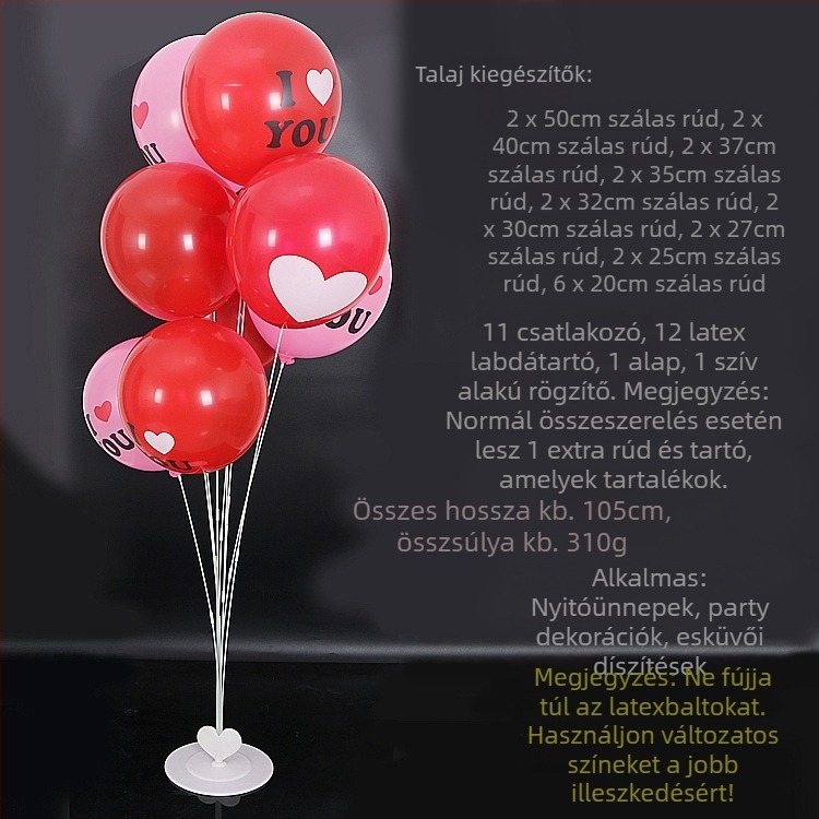 Mengxiang asztali lebegő lufi kijelző állvány, műanyag, lebegő típusú ballon, kör alakú