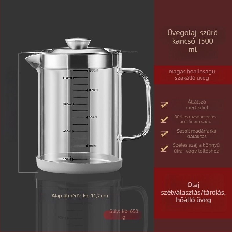 Üveg olajtartó palack, univerzális stílus, márka Other, első osztályú minőség