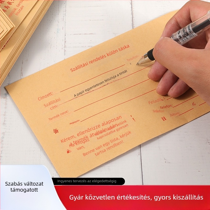Pénz boríték kraft papírból, kínai stílusú boríték, modell 985, ajándékhoz