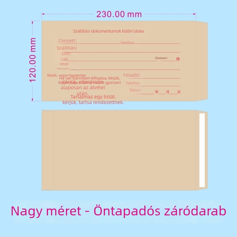 Pénz boríték kraft papírból, kínai stílusú boríték, modell 985, ajándékhoz