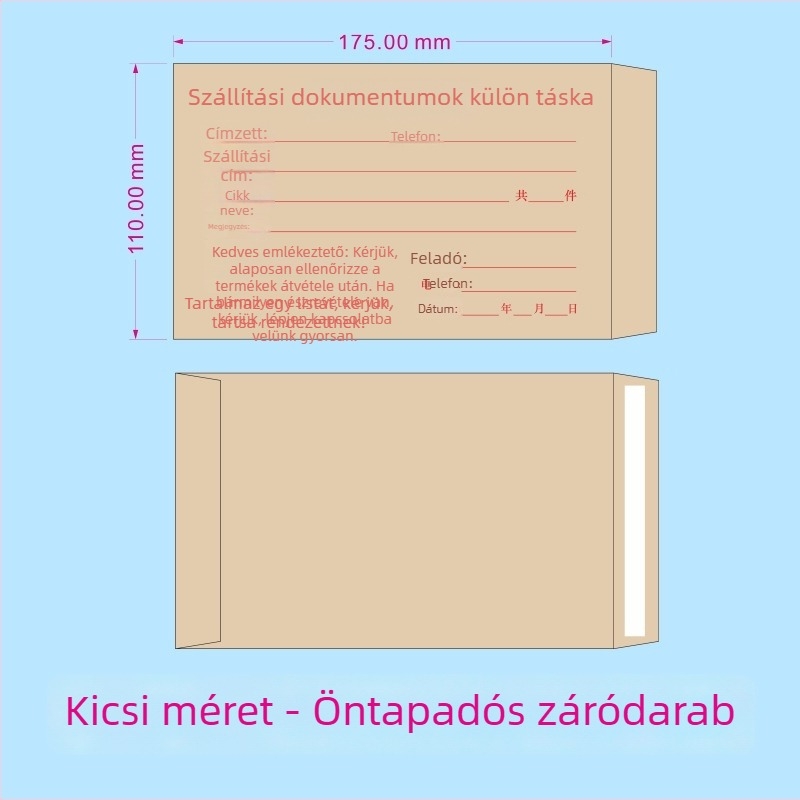 Pénz boríték kraft papírból, kínai stílusú boríték, modell 985, ajándékhoz