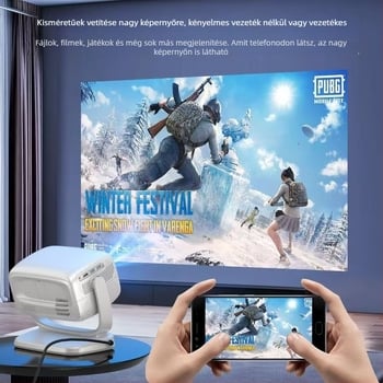 Skyworth otthoni projektor 1080p felbontással, 220 lm fényerő, 65W teljesítmény (Felbontás: 1080p, Fényerő: 220 lm, Teljesítmény: 65W)