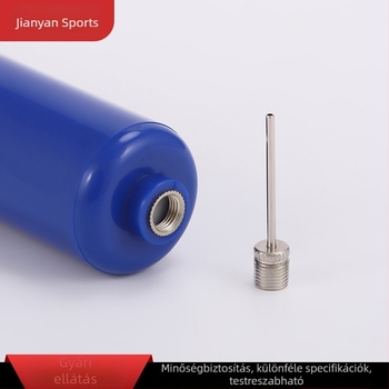 Kézi pumpa labdákhoz, kompakt, kézi toló mechanizmus, műanyag test, lufi fúvófej