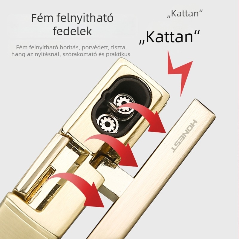 Szivar gyújtó duplalánggal és összecsukható V‑alakú szivarvágóval (fém szerkezet, bután üzem, szélálló, hordozható)