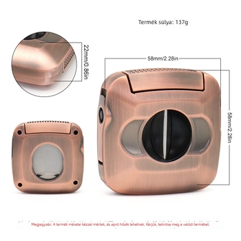 Szivarvágó és tartó - négy az egyben, V-alakú rozsdamentes acél, szélvédett dizájn; logónyomás elérhető; testreszabás; határon átívelő kizárólagos export