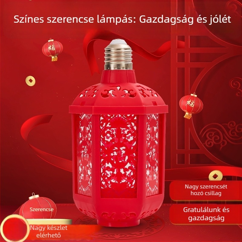 Hetes színű lámpás áldásfény – Éjszakai fény vetítéssel, E27, 600 lm, 220V, IP42, élettartam 100000 óra