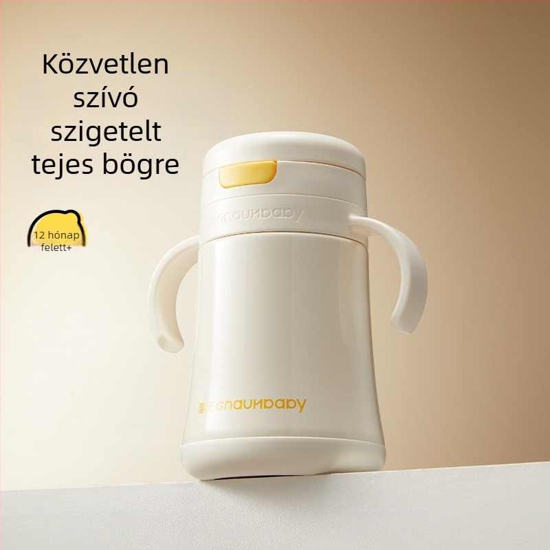 Gyerekeknek szánt szigetelt ivóedény 1–3 év és afölött; belső 316 rozsdamentes acél, külső 304 rozsdamentes acél; 6–12 órás szigetelés; hordozható vákuumos dizájn; pop-up fedél