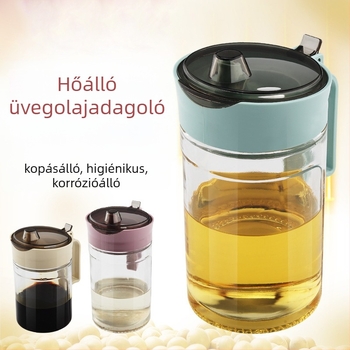 Üveg olajtartó kanna, Kwok Kam Kee, nyomtatott logóval