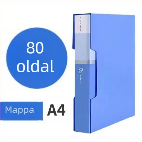 Műanyag dokumentum mappa beilleszthető oldalakkal, több zsebbel, modell WJJ, kapacitás 10 oldal, vastag 10, anyag vastagsága 60