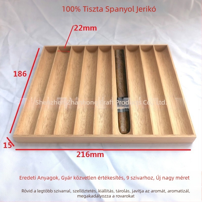 Szivar doboz tálca - spanyol cédrusfa, testreszabható, egyszerű, könnyed luxus, Zhanhong Craft