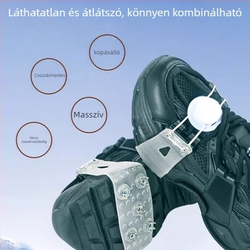 Csúszásmentes hókramponok cipőre, gombos csúcsokkal, kopásálló, kültéri hegymászáshoz